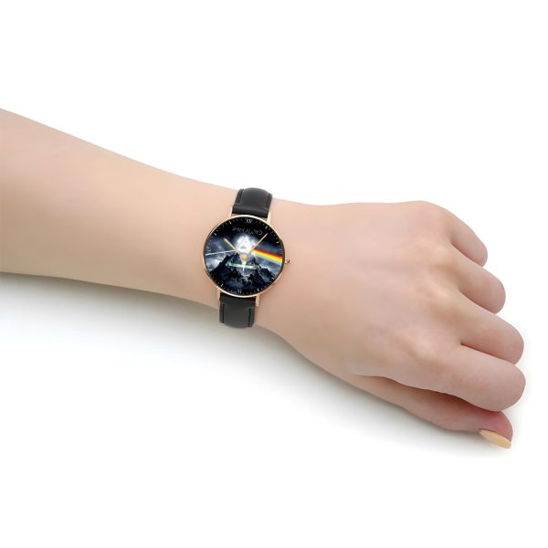 Pink Floyd Black Stitched Leather Watch - GNE 315