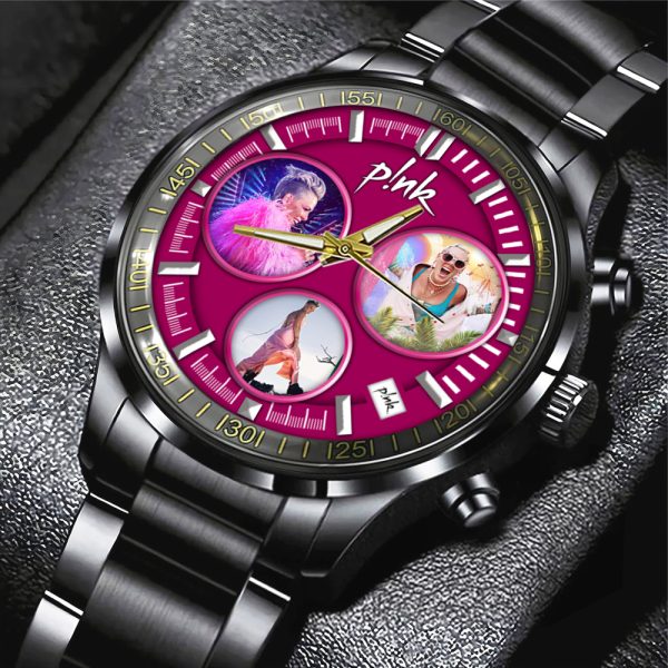 P!nk Black Stainless Steel Watch - MAITM 6573