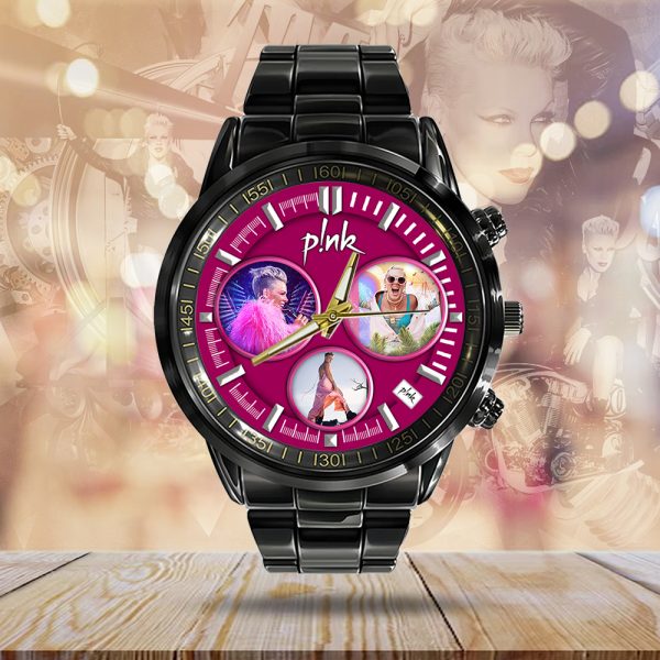 P!nk Black Stainless Steel Watch - MAITM 6573