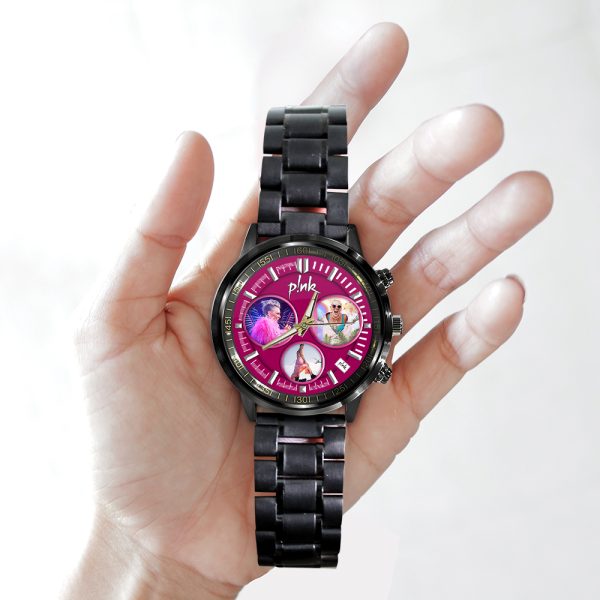 P!nk Black Stainless Steel Watch - MAITM 6573