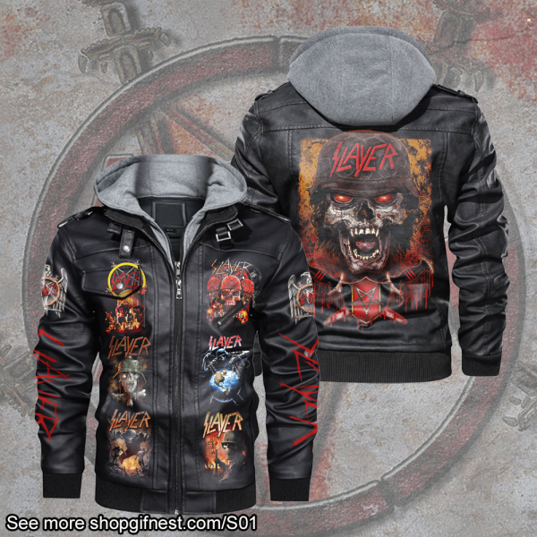 Slayer 2D Hooded Leather Coat - HUANNM 1919