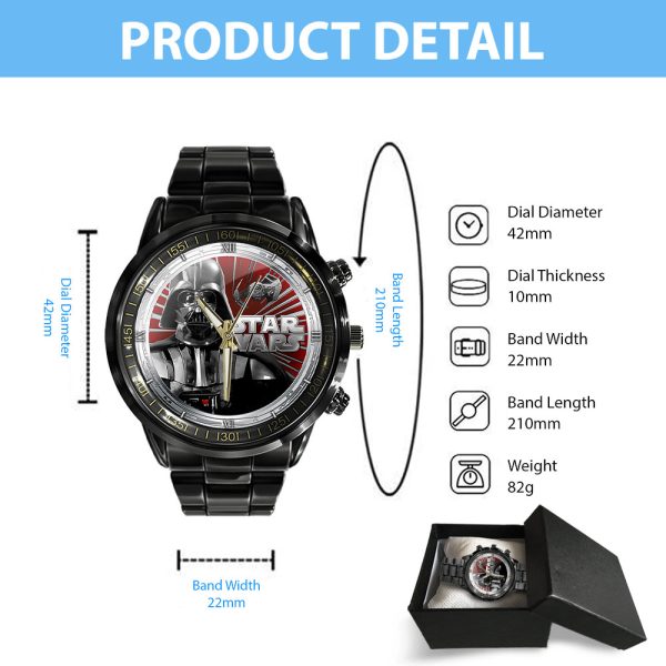 Star Wars Black Stainless Steel Watch - GNE 369