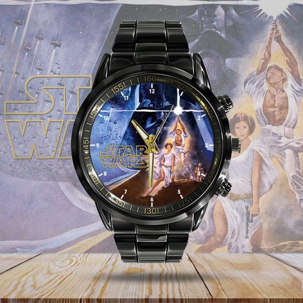 Star Wars Black Stainless Steel Watch - HOATT 4685