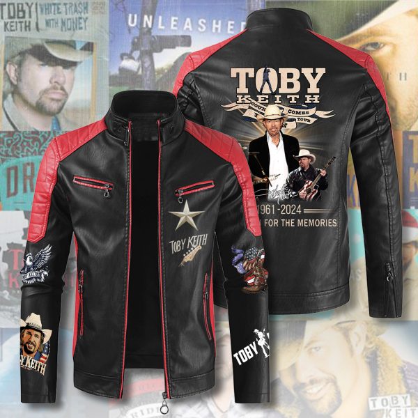 Toby Keith Premium Leather Bomber - HUANNM 4048