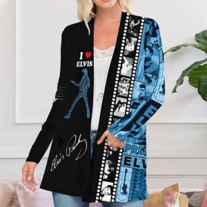 Elvis Presley Women's Patch Pocket Cardigan - HUANNM 4512