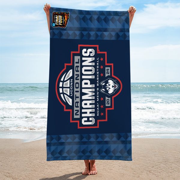 UConn Huskies Men's Basketball Rectangle Beach Towel - MAITM 6366