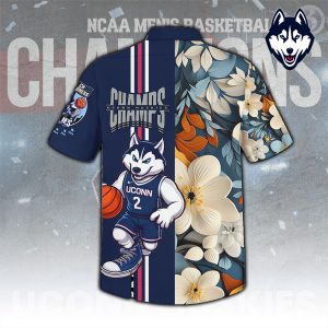 UConn Huskies Men's Basketball 3D Hawaii Shirt - HUANNM 4695