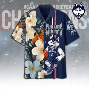 UConn Huskies Men's Basketball 3D Hawaii Shirt - HUANNM 4695