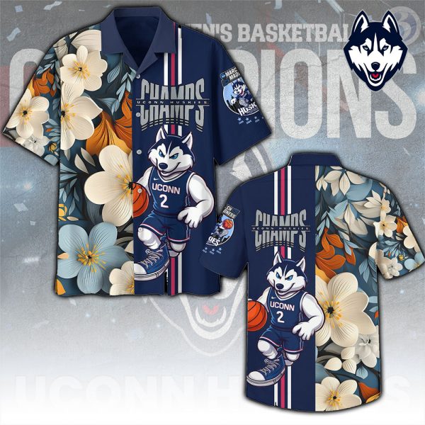 UConn Huskies Men's Basketball 3D Hawaii Shirt - HUANNM 4695