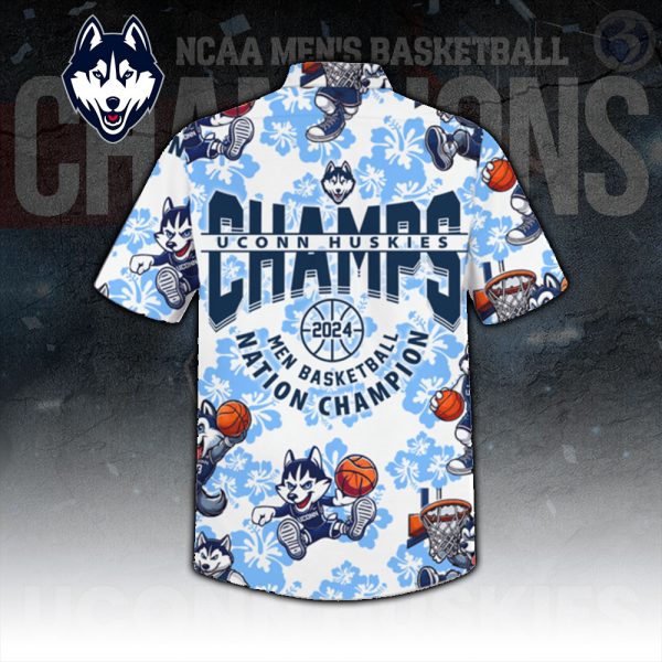 UConn Huskies Men's Basketball 3D Hawaii Shirt - HUANNM 4696