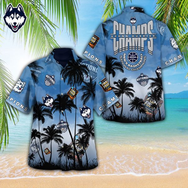 UConn Huskies Men's Basketball 3D Hawaii Shirt - HUANNM 4691