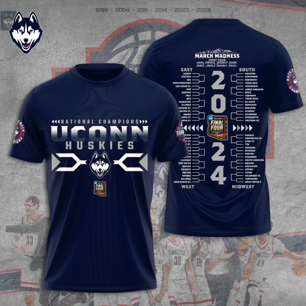 UConn Huskies Men's Basketball 3D Apparel - TANTN 5795