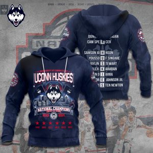 UConn Huskies Men's Basketball 3D Apparel - TANTN 5858