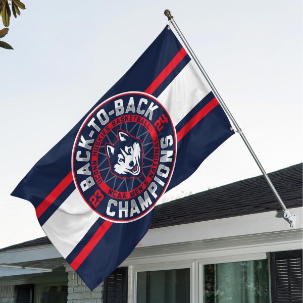 UConn Huskies Men's Basketball 3D House Flag - TANTN 5799