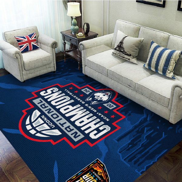 UConn Huskies Men's Basketball Rectangular Rug - TANTN 5784