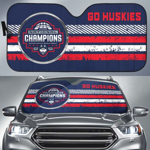 UConn Huskies Men's Basketball Auto Sun Shade - TANTN 5867