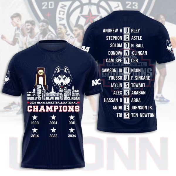 UConn Huskies Men's Basketball 3D Apparel - MAITM 6372