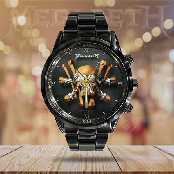 Megadeth Band Black Stainless Steel Watch - HUANNM 5039