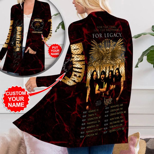 Personalized Pantera Women's Patch Pocket Cardigan - HUANNM 4830