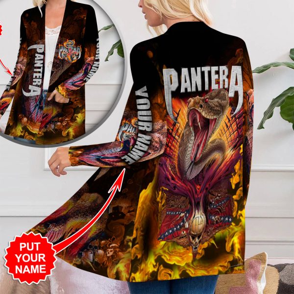 Personalized Pantera Women's Patch Pocket Cardigan - HUANNM 4832