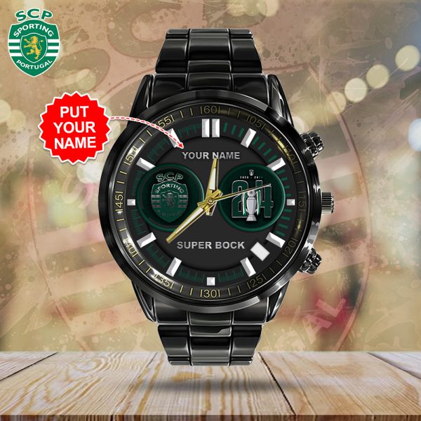 Personalized Sporting CP Black Stainless Steel Watch - HOATT 4947