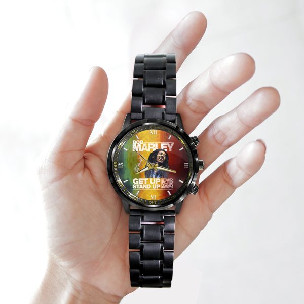 Bob Marley Black Stainless Steel Watch - HOATT 4964