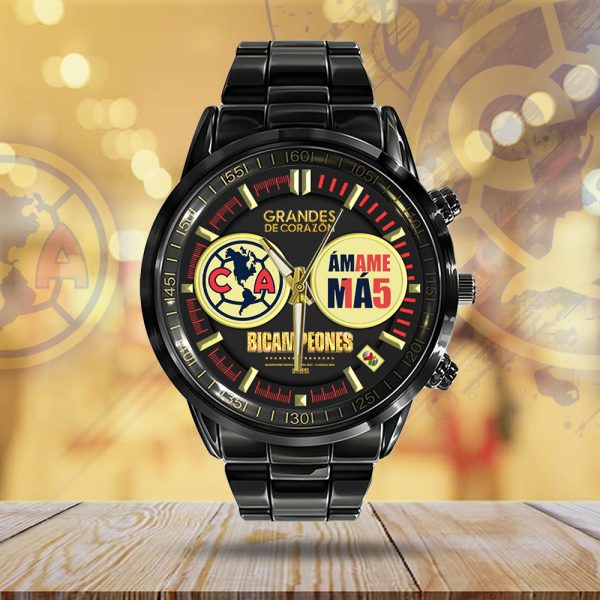 Club América Black Stainless Steel Watch - MAITM 6898