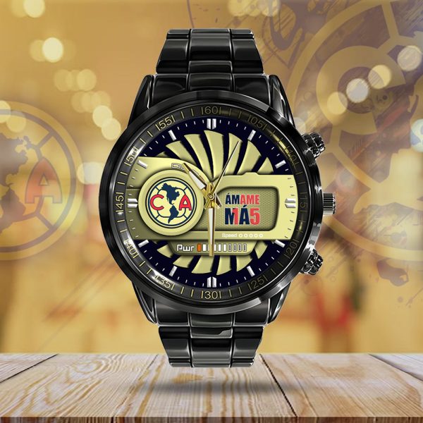 Club América Black Stainless Steel Watch - MAITM 6899