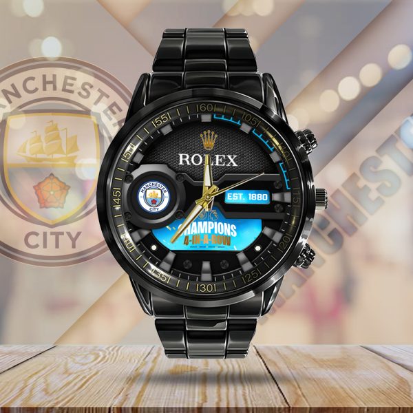 Manchester City x Rolex Black Stainless Steel Watch - MAITM 6793