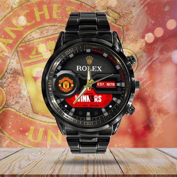 Manchester United x Rolex Black Stainless Steel Watch - MAITM 6878