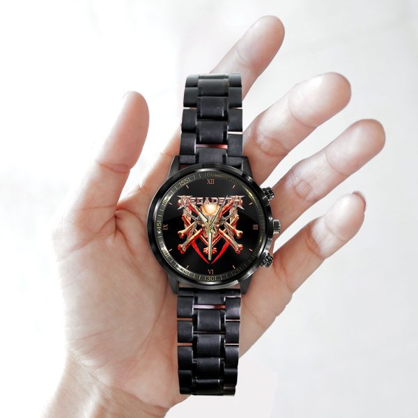 Megadeth Band Black Stainless Steel Watch - HUANNM 5040