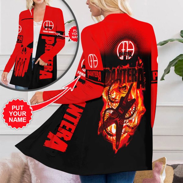 Personalized Pantera Women's Patch Pocket Cardigan - HUANNM 4824