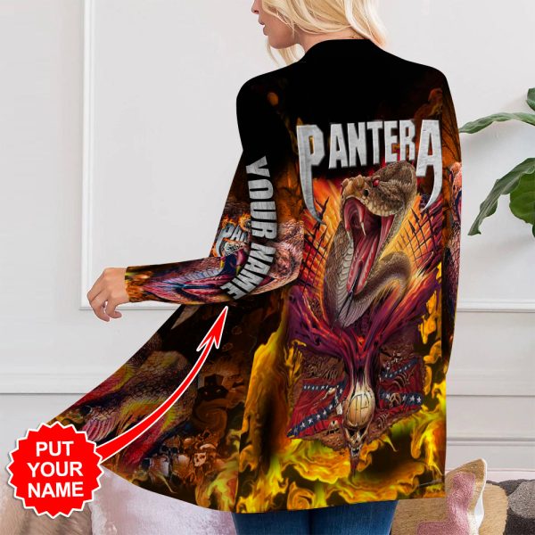 Personalized Pantera Women's Patch Pocket Cardigan - HUANNM 4832