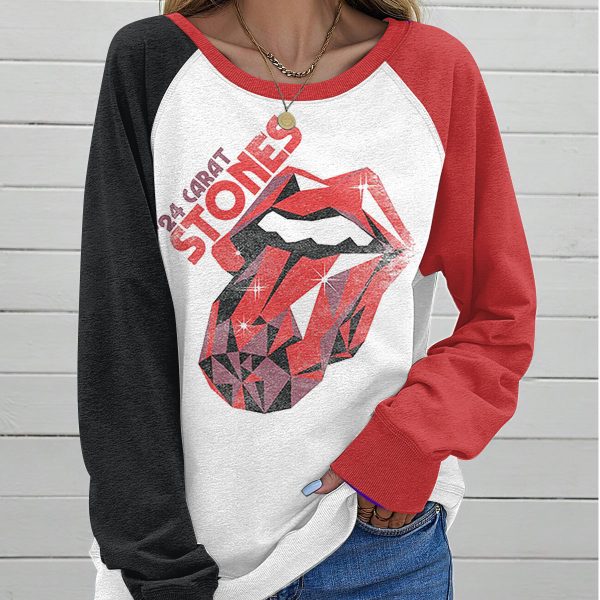 The Rolling Stones Round Neck Raglan Sleeve Sweatshirt – MAITM 6626