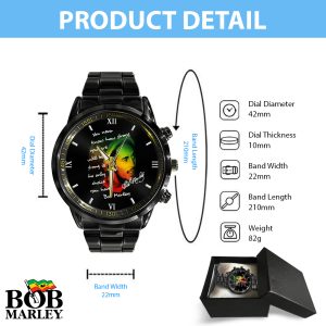 Bob Marley Black Stainless Steel Watch - HOATT 5003