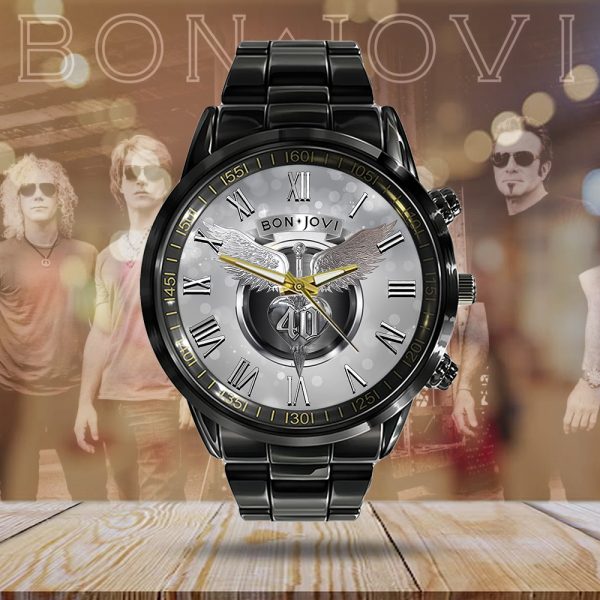 Bon Jovi Black Stainless Steel Watch - MAITM 6662