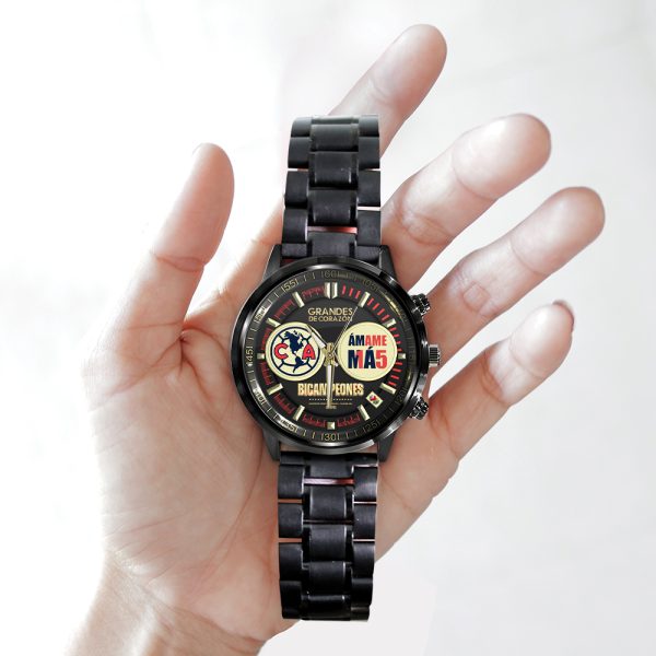 Club América Black Stainless Steel Watch - MAITM 6898