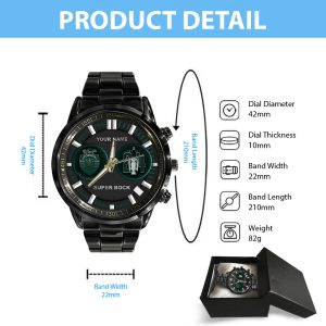 Personalized Sporting CP Black Stainless Steel Watch - HOATT 4947