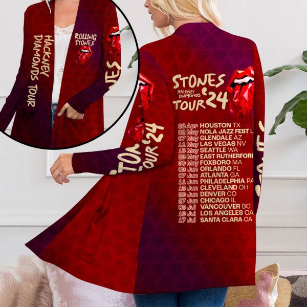 The Rolling Stones Women’s Patch Pocket Cardigan – MAITM 6708