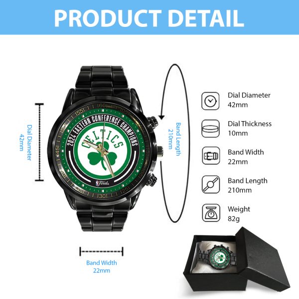 Boston Celtics Black Stainless Steel Watch - MAITM 6868