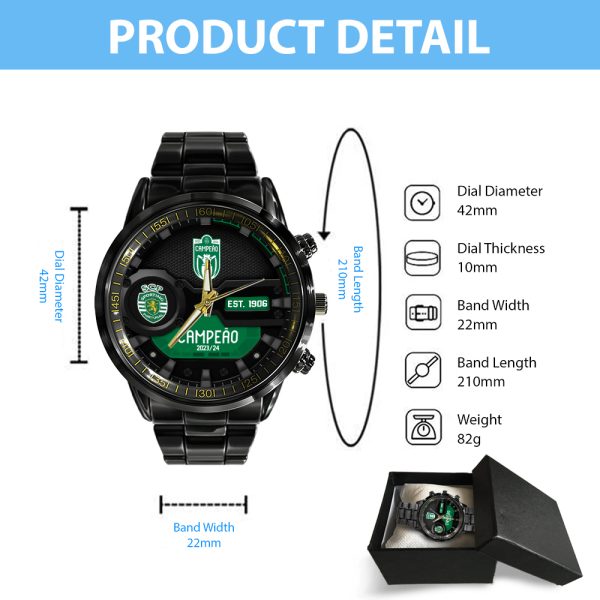 Sporting CP Black Stainless Steel Watch - MAITM 6761