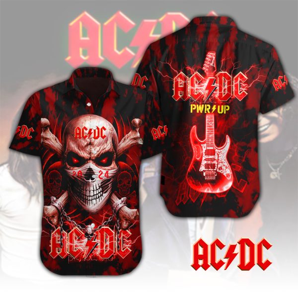 AC/DC Short Sleeve Dress Shirt - HUANNM 5098