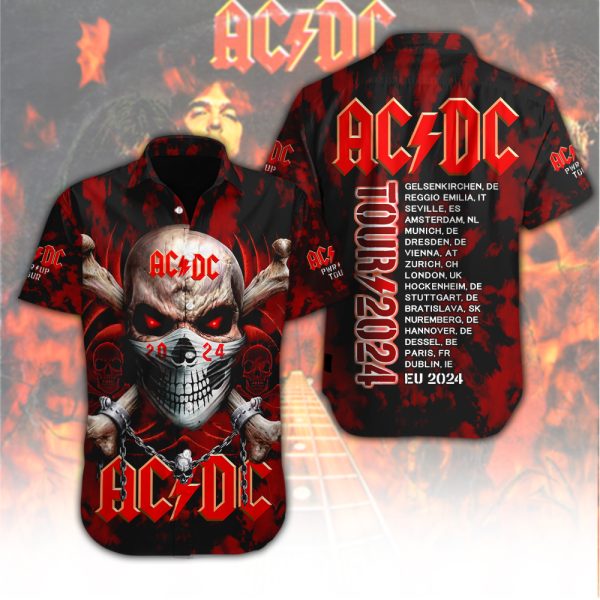 AC/DC Short Sleeve Dress Shirt - HUANNM 5012