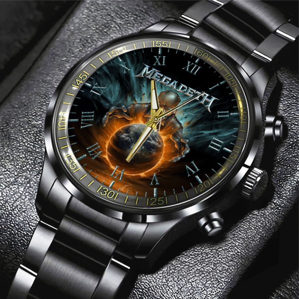 Megadeth Band Black Stainless Steel Watch - ANHNV 4384