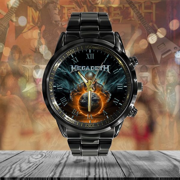 Megadeth Band Black Stainless Steel Watch - ANHNV 4384