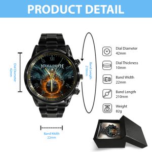 Megadeth Band Black Stainless Steel Watch - ANHNV 4384