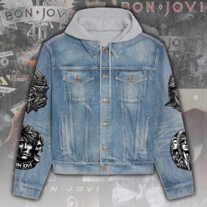 Bon Jovi Women's Denim Hood Jacket - ANHNV 4451