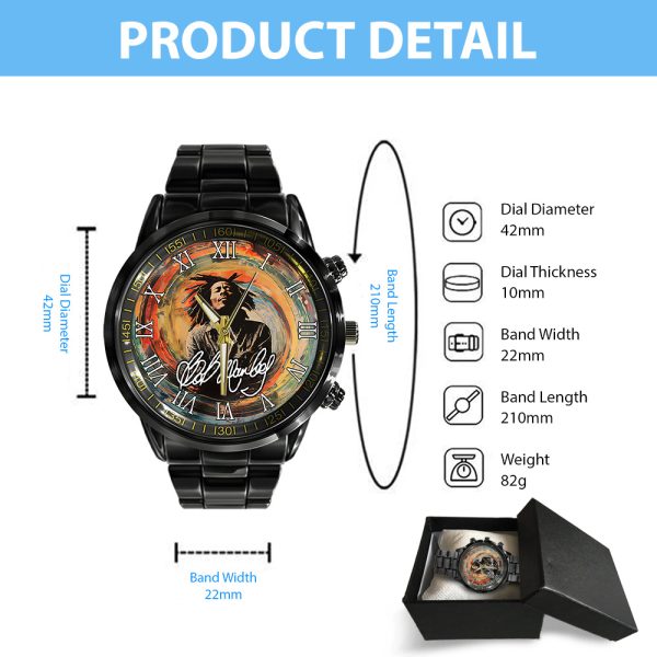 Bob Marley Black Stainless Steel Watch - ANHNV 4513