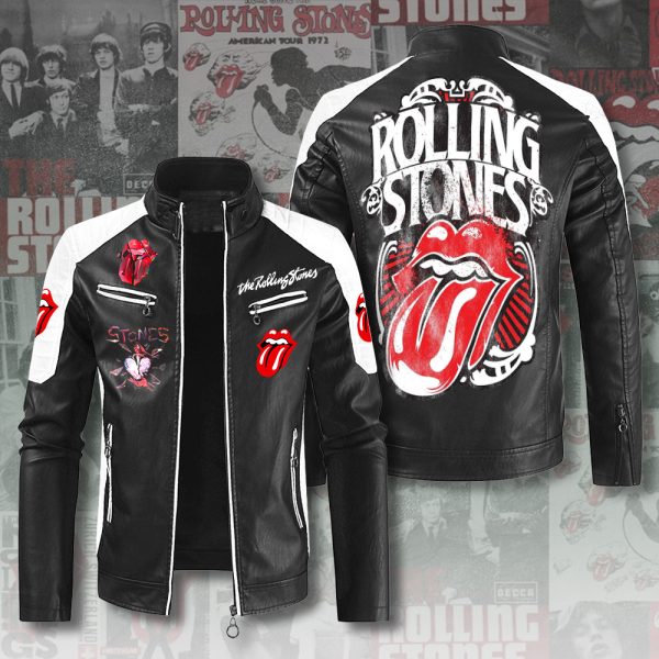 The Rolling Stones Premium Leather Bomber - ANHNV 4536