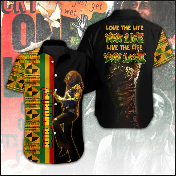 Bob Marley Short Sleeve Dress Shirt - ANHNV 4615